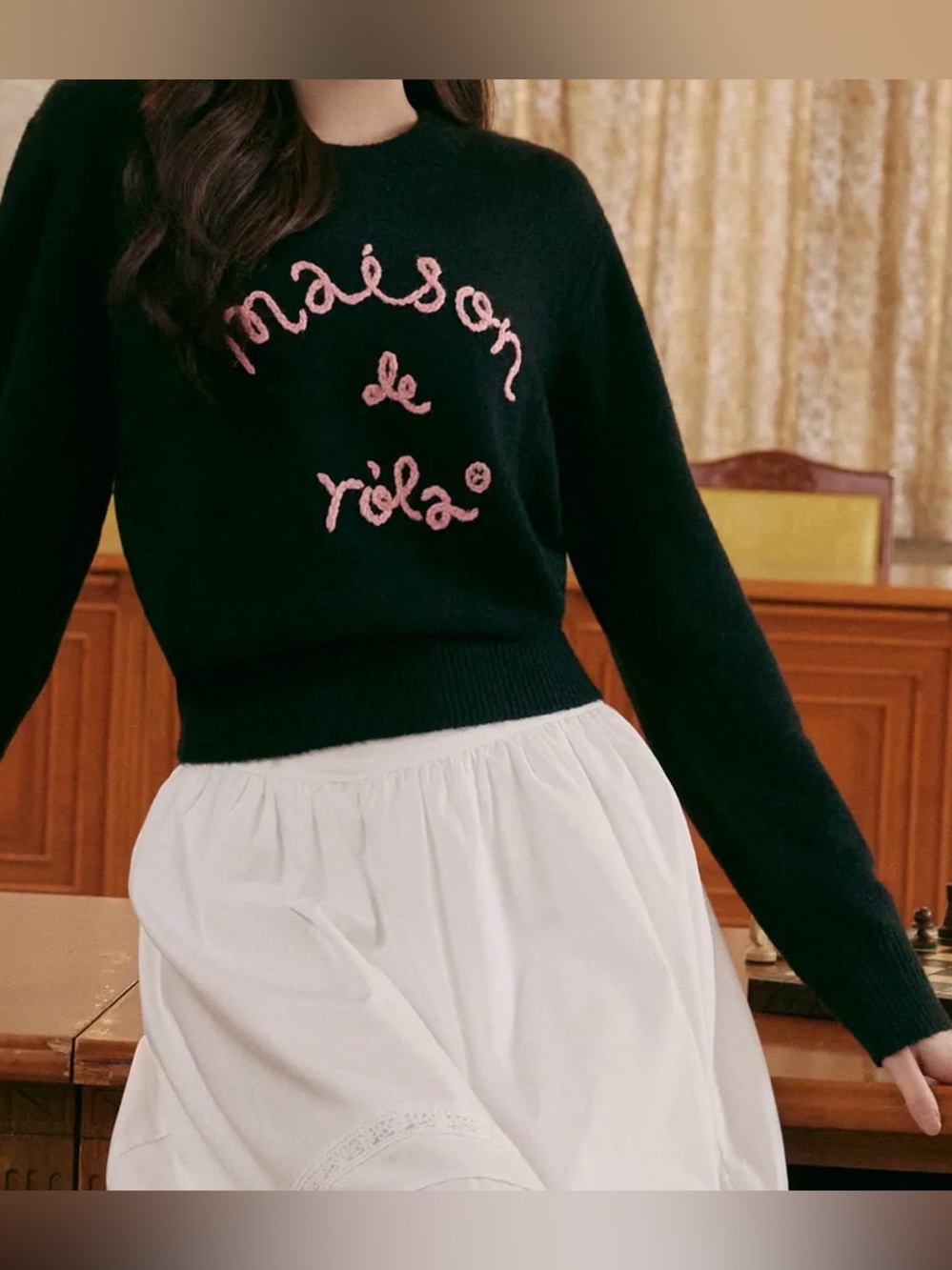 MUSINSA | ROLAROLA MAISON DE ROLA EMBROIDERY Knit